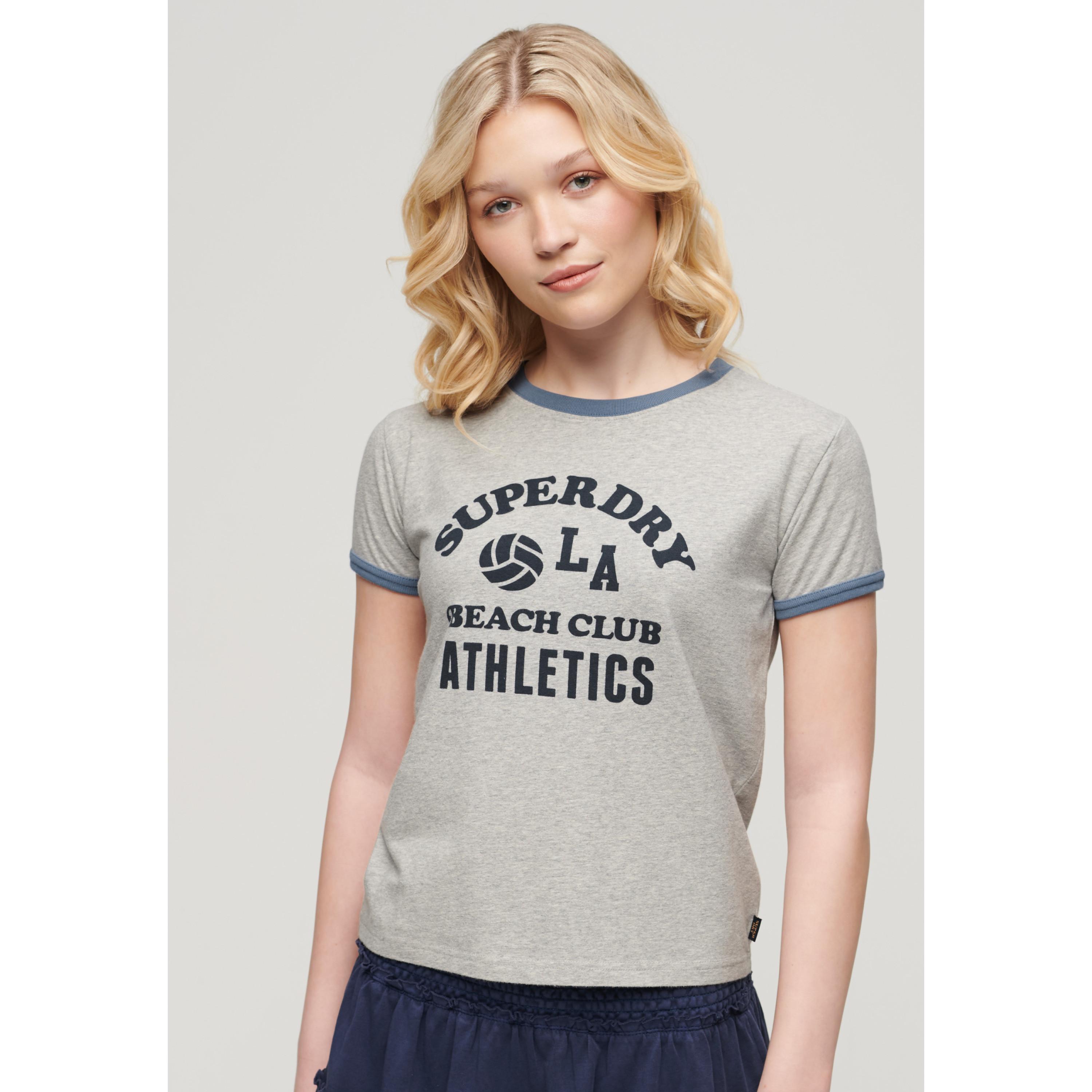 Superdry Athletic Essentials Beach T-Shirt Motivo a Contrasto  