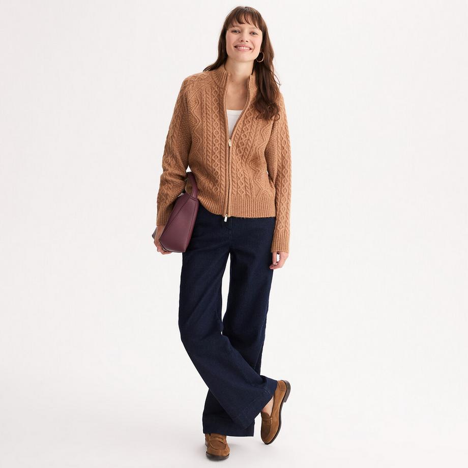 La Redoute Collections  Strickjacke mit Reissverschluss 