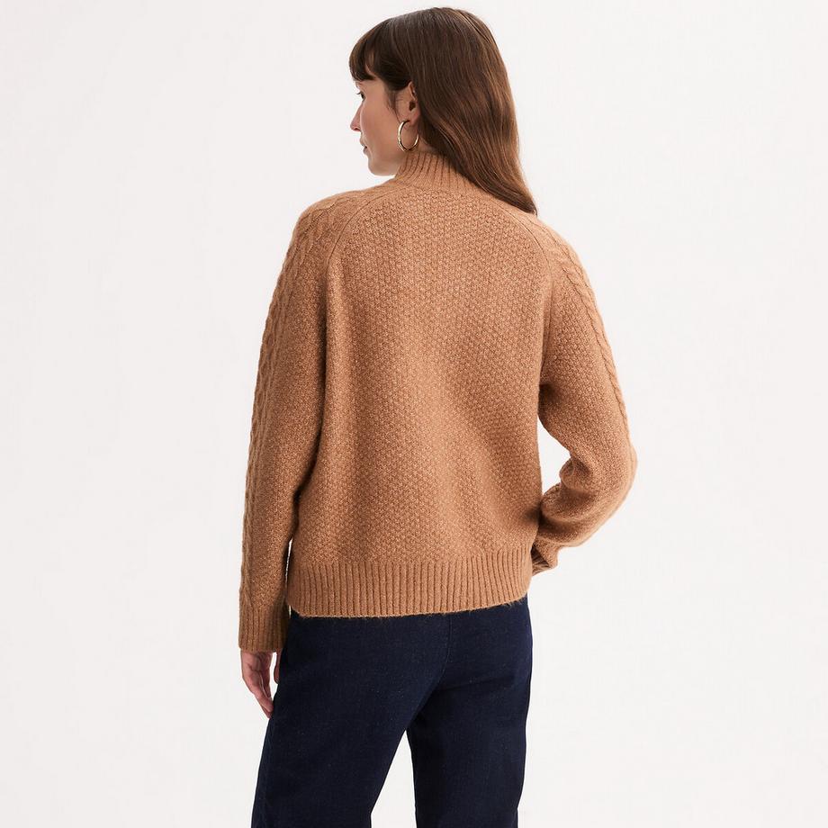 La Redoute Collections  Strickjacke mit Reissverschluss 