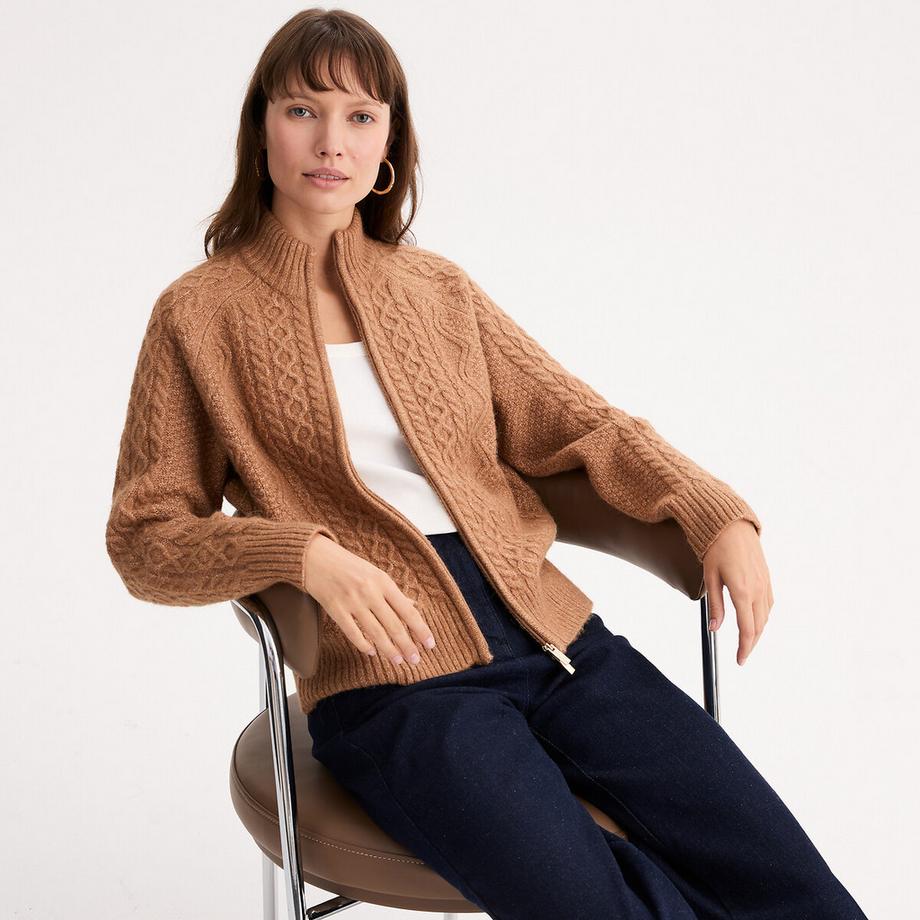 Strickjacke mit Reissverschluss