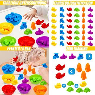 Activity-board  Toys Matching sorting cups and tweezers for children 