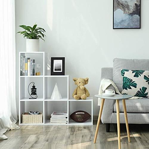 Pricenet Libreria salvaspazio a 6 cubi con struttura resistente  