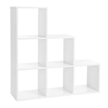 Libreria salvaspazio a 6 cubi con struttura resistente