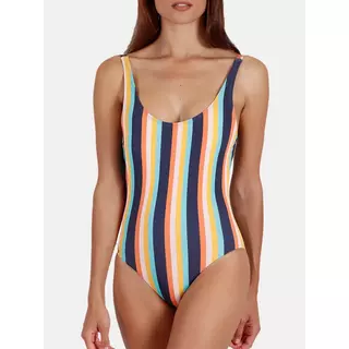 Admas  1-teiliger Badeanzug Stripes Color Multicolor