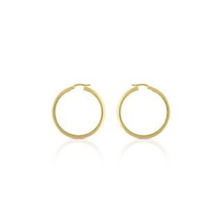 MUAU Schmuck  Creolen Gelbgold 750 Vierkantdraht 35mm 