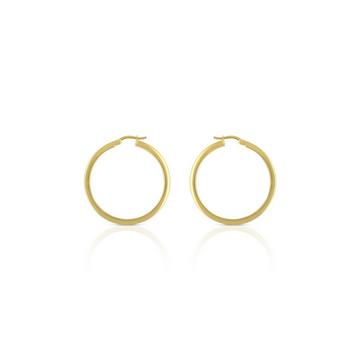 Creolen Gelbgold 750 Vierkantdraht 35mm