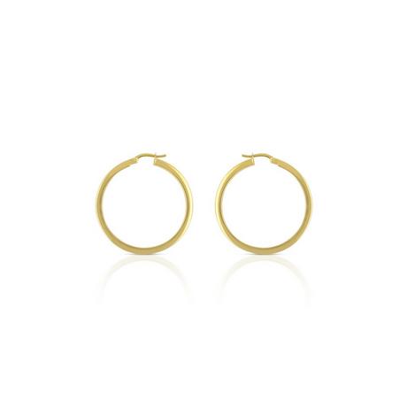 MUAU Schmuck  Creolen Gelbgold 750 Vierkantdraht 35mm 