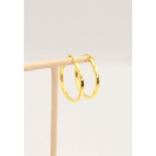 MUAU Schmuck  Creolen Gelbgold 750 Vierkantdraht 35mm 