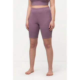 Ulla Popken  Cycliste de yoga en coton bio. Jersey côtelé. Coupe Slim. 