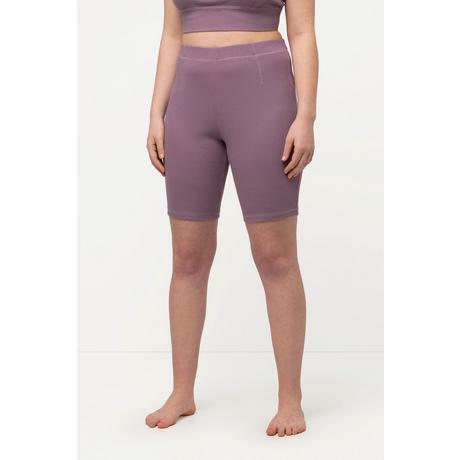 Ulla Popken  Cycliste de yoga en coton bio. Jersey côtelé. Coupe Slim. 