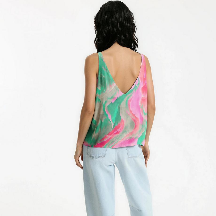 La Redoute Collections Top a Bretelle con Scollo a V Stampato  