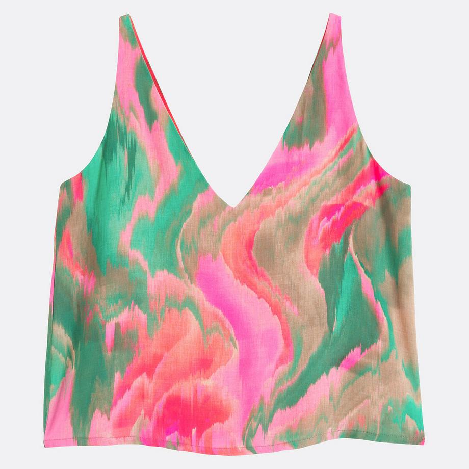 La Redoute Collections Top a Bretelle con Scollo a V Stampato  