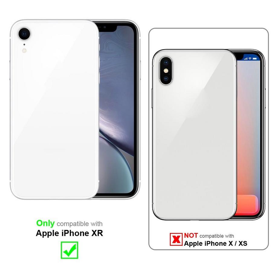 Cadorabo  Hülle für Apple iPhone XR 2-in-1 TPU Silikon-Rand Glas-Rücken 