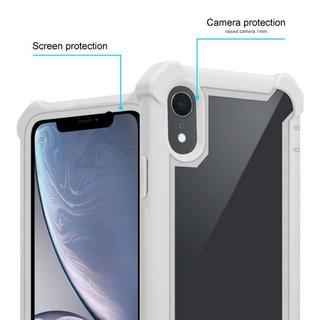 Cadorabo  Hülle für Apple iPhone XR 2-in-1 TPU Silikon-Rand Glas-Rücken 