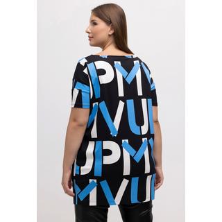 Ulla Popken  Longshirt, Schriftmotiv, A-Linie, Rundhals, 3/4-Arm 