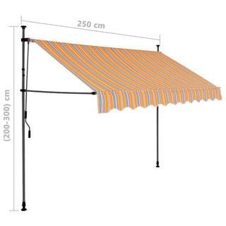 VidaXL tenda da sole retrattile Tessuto  