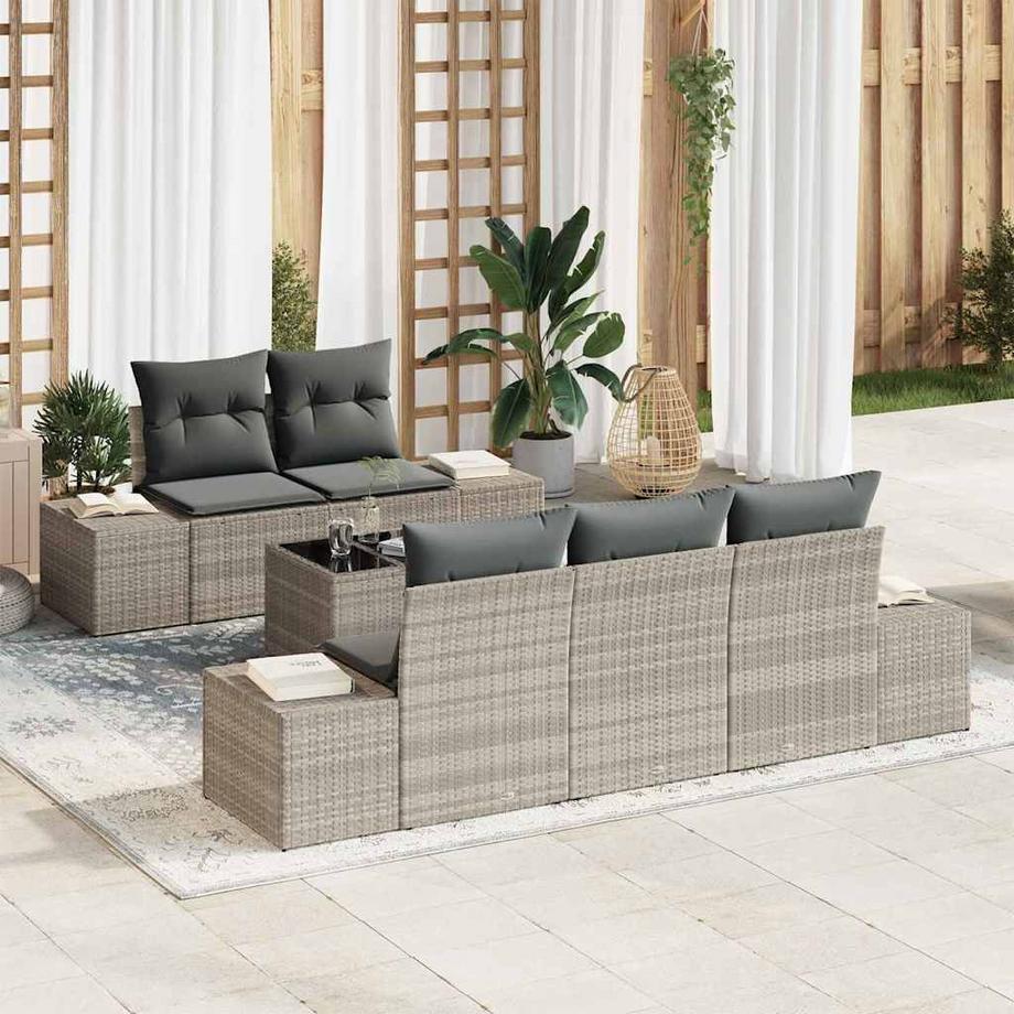 VidaXL Ensemble de canapé de jardin poly rattan  