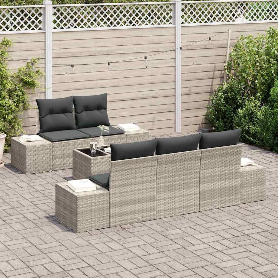 VidaXL Ensemble de canapé de jardin poly rattan  