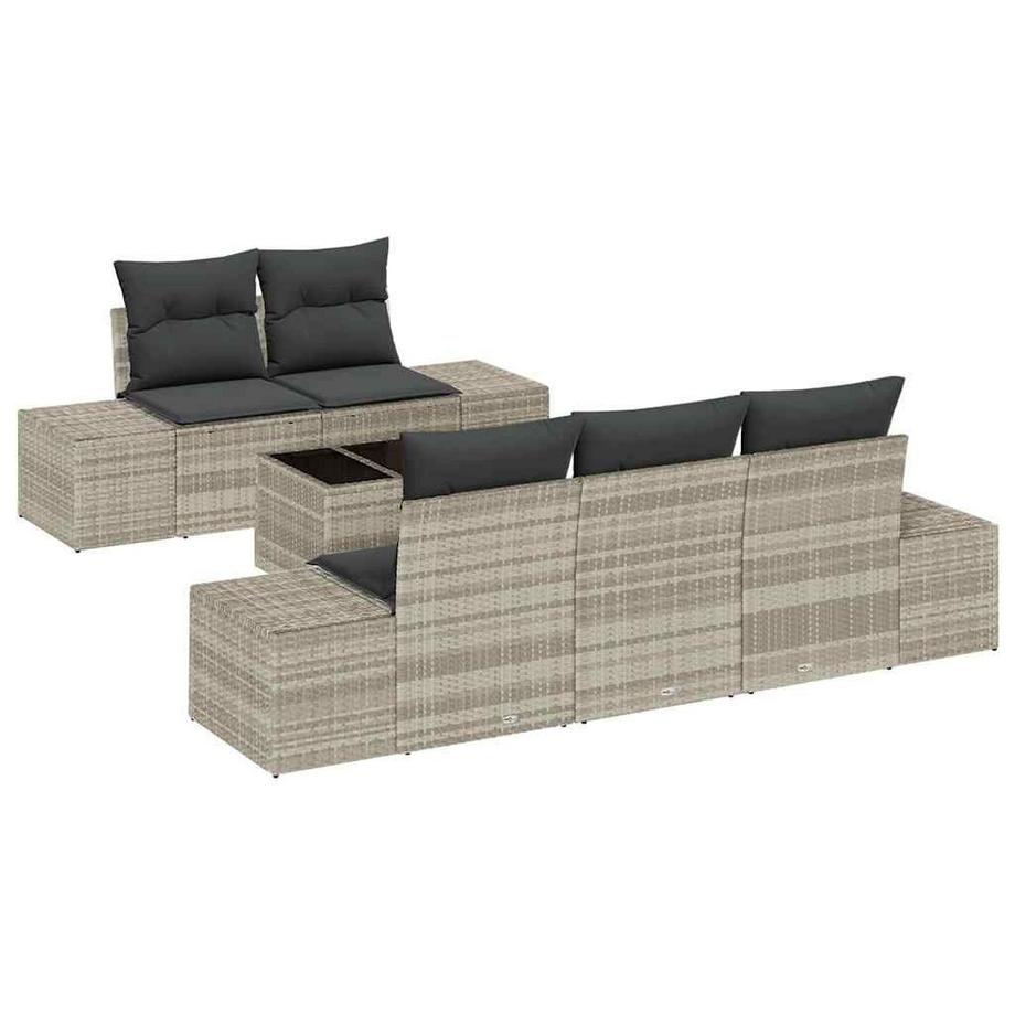 Ensemble de canapé de jardin poly rattan