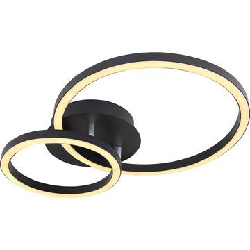 Plafonnier Reggy métal noir LED 42x30