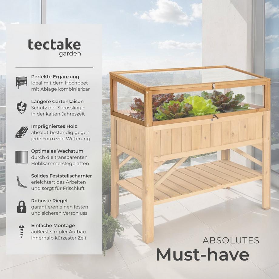 Tectake Semenzaio a letto caldo   in legno  