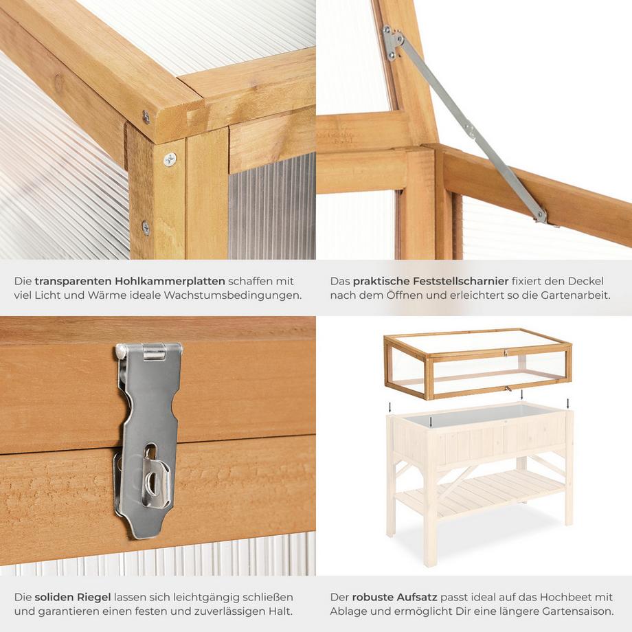 Tectake Semenzaio a letto caldo   in legno  