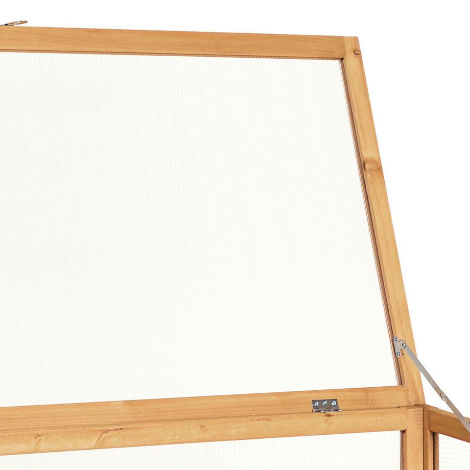 Tectake Serre châssis de jardin pour carré potager  en bois de pin imprégné  