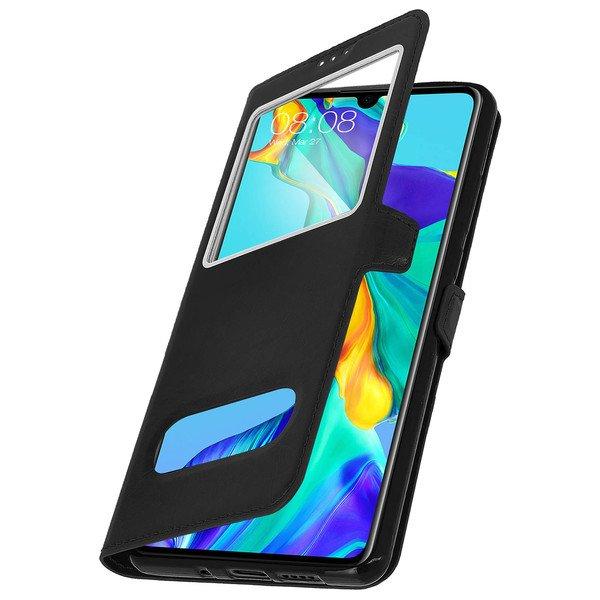 Avizar  Étui Folio Fenêtre Huawei P30 Noir 