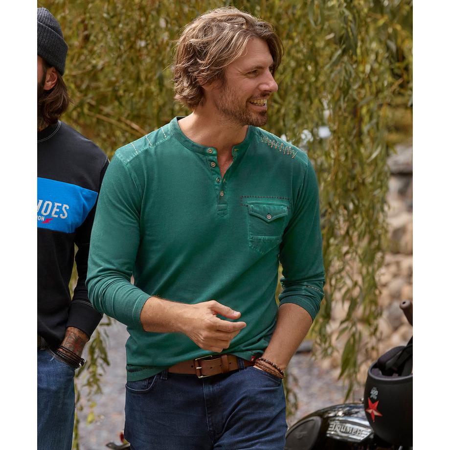 Joe Browns Henley Shirt avec poche boutonnée  