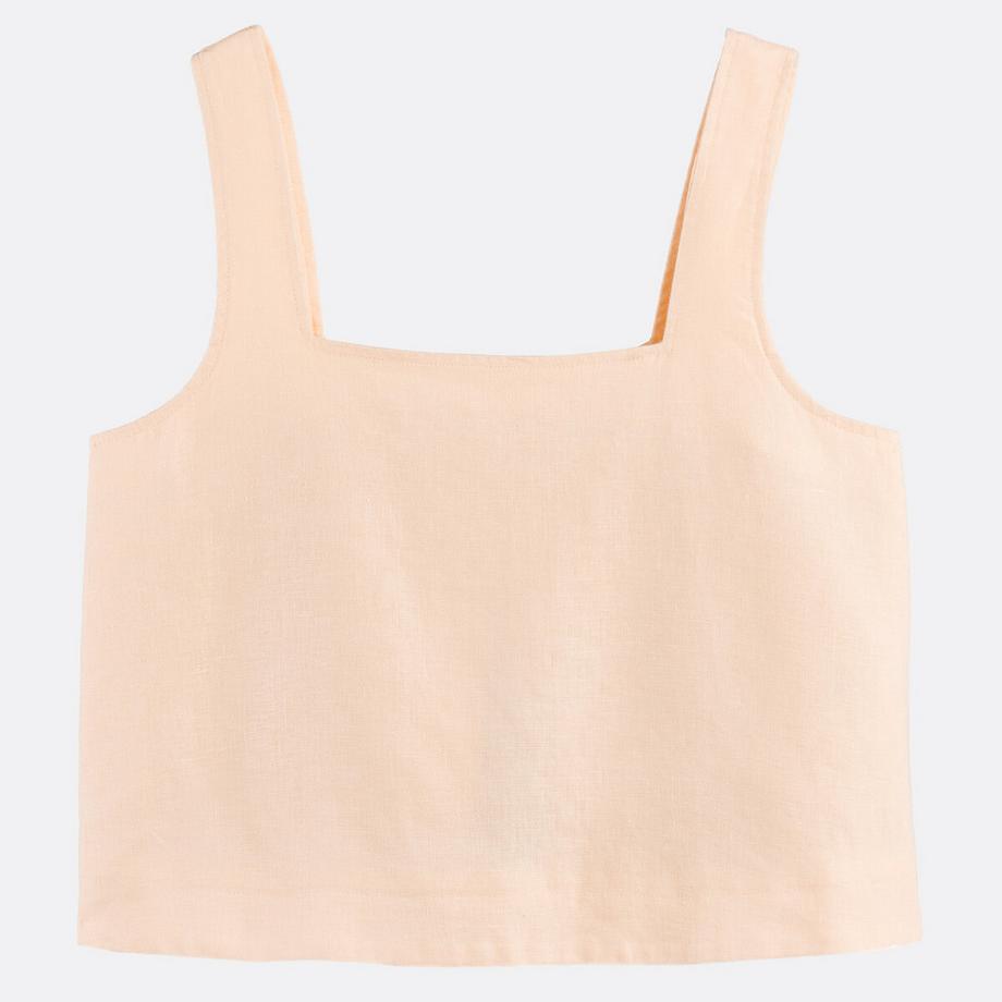 La Redoute Collections Top en Lin à Bretelles Boutonnées au Dos  