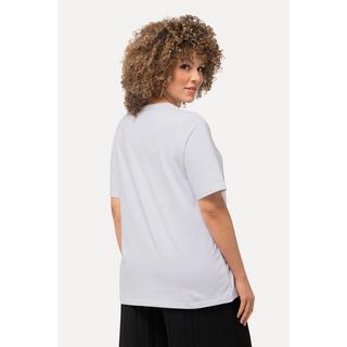 Ulla Popken  T-shirt classica con Smile, scollo a girocollo e mezze maniche 