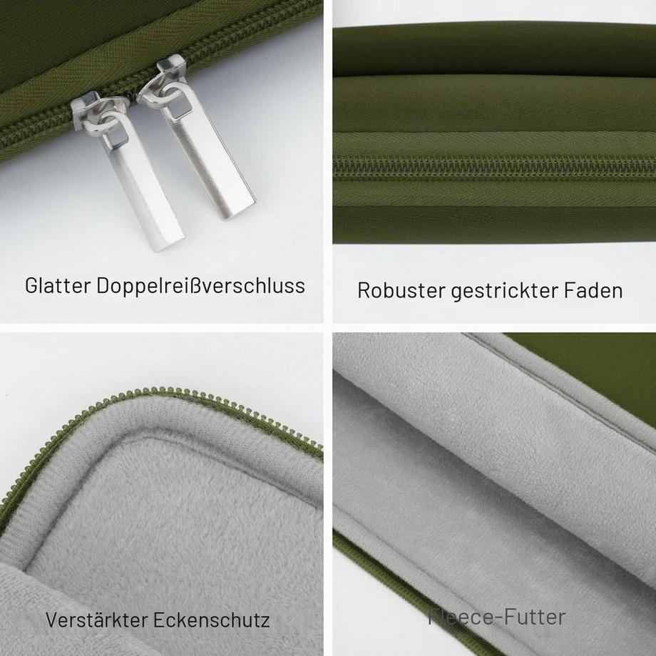 Only-bags.store Laptoptasche mit Reißverschluss-Zubehörtasche  