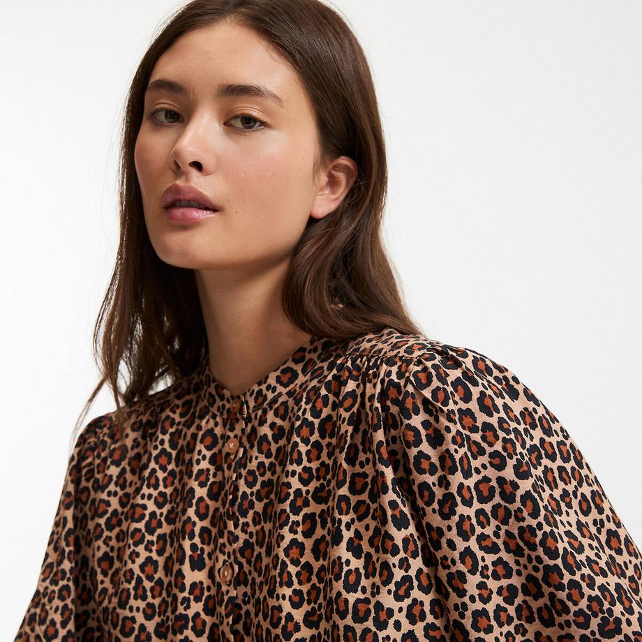 La Redoute Collections Leopardenmuster Oversized Bluse  