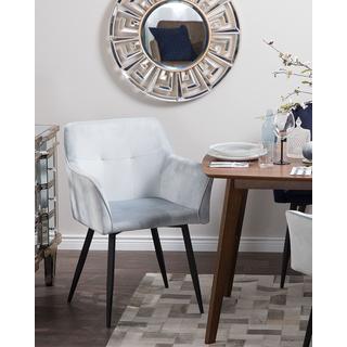 Beliani Esszimmerstuhl 2er Set aus Samtstoff Modern JASMIN  