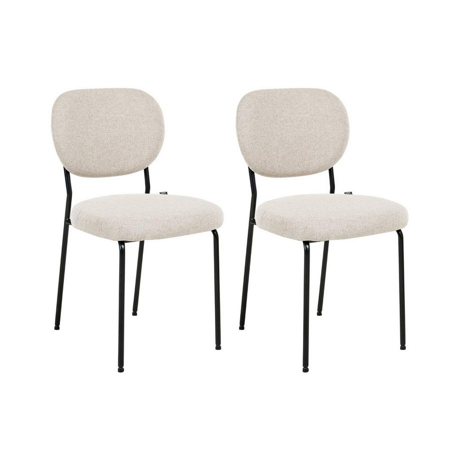 Set di 2 sedie da pranzo en Tessuto  LOLETA