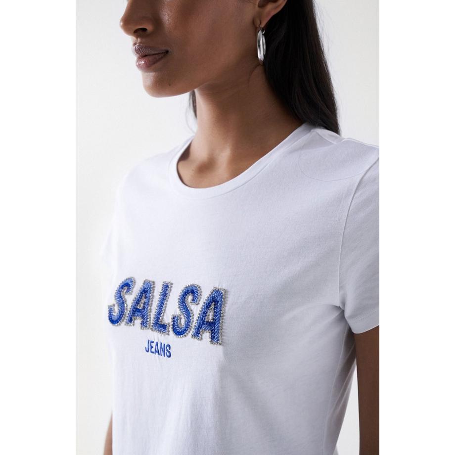 Salsa Institutional Beaded Slim Fit T-Shirt  