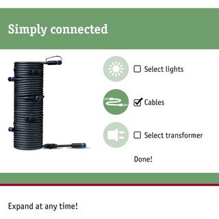 Paulmann Plug & Shine Kabel IP68 15m sieben Anschlussbuchsen  