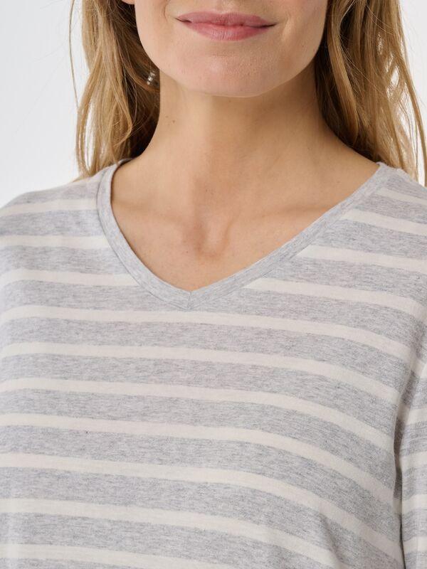 Schiesser Camicia da notte a maniche lunghe a righe  