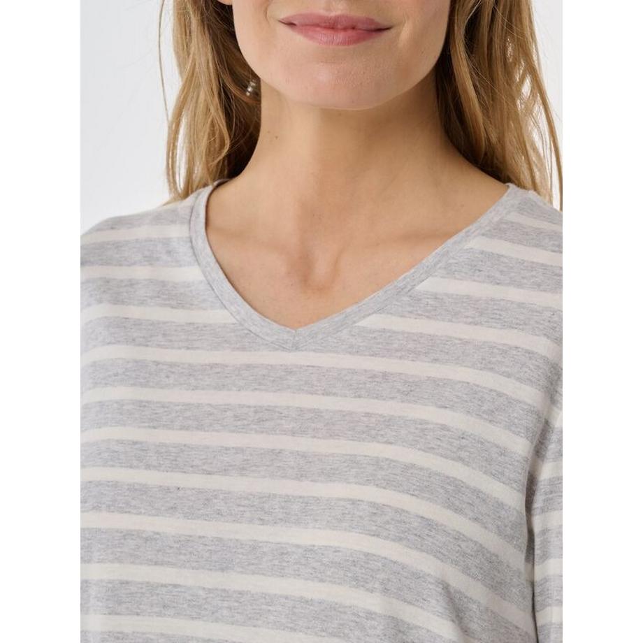 Schiesser Gestreiftes Langarm Nachthemd  