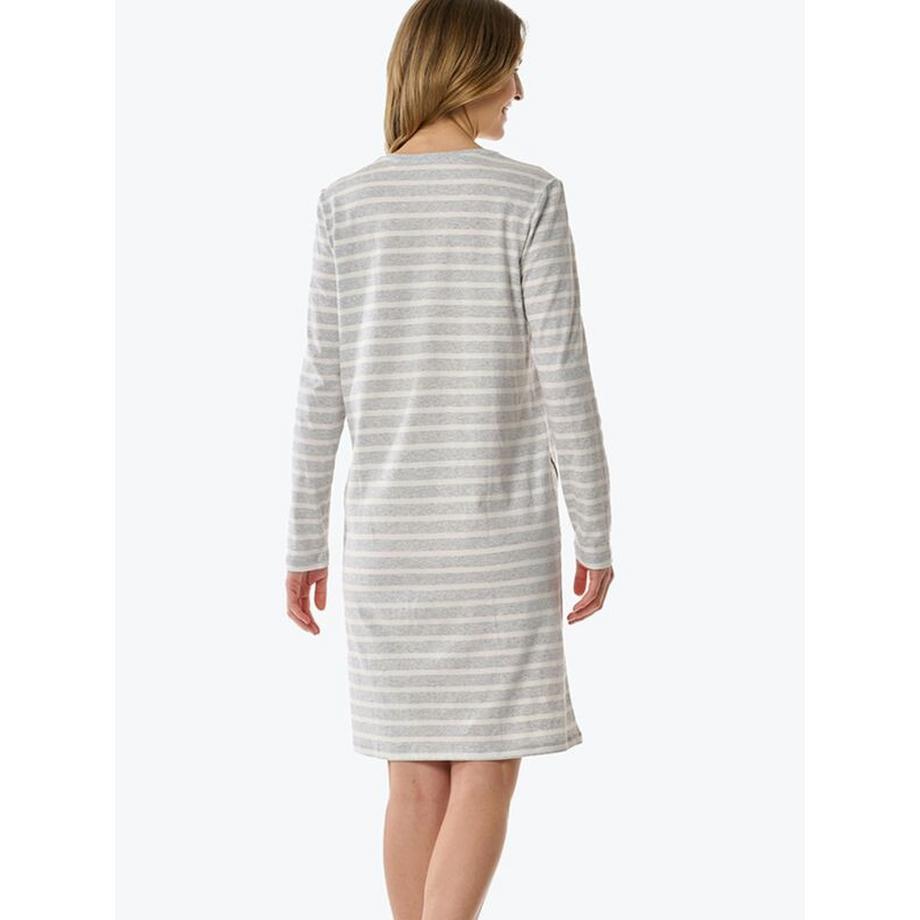 Schiesser Gestreiftes Langarm Nachthemd  