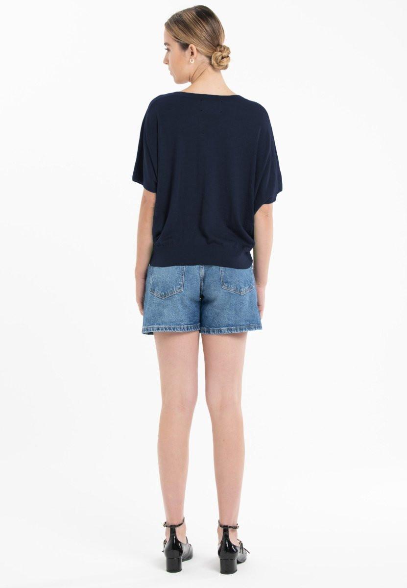 Studio Cashmere8 KELLY 6 V-Ausschnitt Fledermausärmel Pullover  