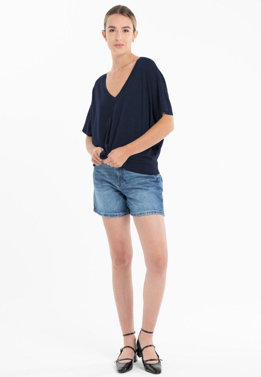 Studio Cashmere8 KELLY 6 V-Ausschnitt Fledermausärmel Pullover  