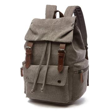 Canvas Vintage Laptop-Rucksack, Rucksack für Wandern, Reisen, geräumige Tasche