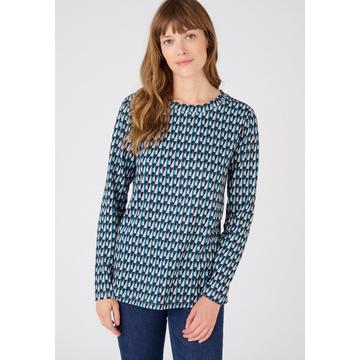 Tee-shirt maille chaude motif cachemire.