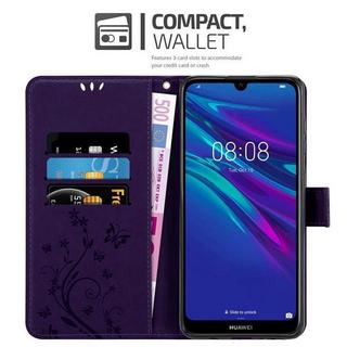 Cadorabo  Housse compatible avec Huawei Y6 2019 - Coque de protection au design floral avec fermeture magnétique, fonction de support et emplacements pour cartes 