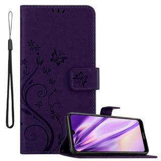 Cadorabo  Housse compatible avec Huawei Y6 2019 - Coque de protection au design floral avec fermeture magnétique, fonction de support et emplacements pour cartes 