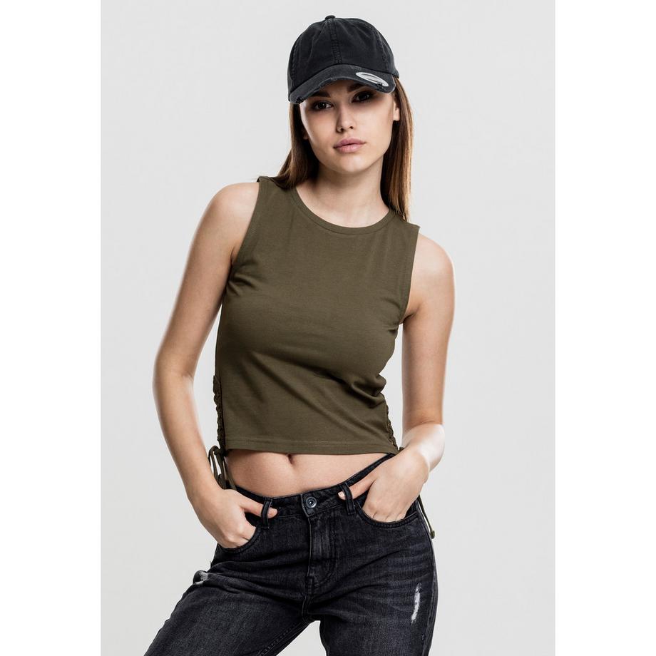 URBAN CLASSICS Lace Up Crop Top  
