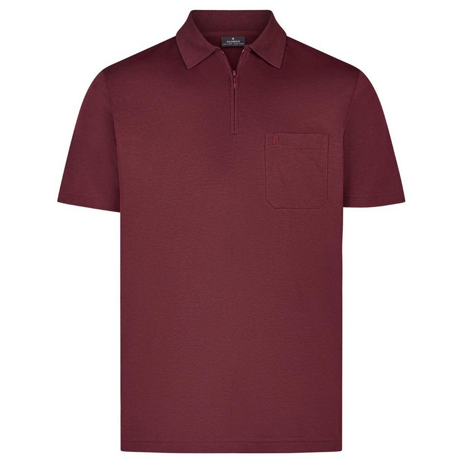 Ragman Basic Poloshirt mit Reissverschluss  