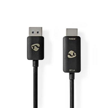 Adaptateur Displayport | DisplayPort Hane | HDMI™ Contact | 8K@30Hz | Nickel Plated | Rak | 1.80 m | Round | TPE | Svart | Kuvert