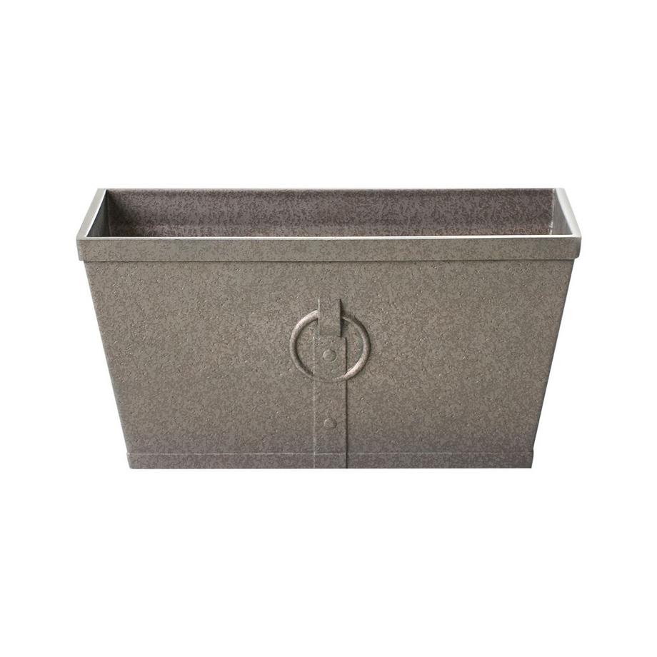 Beliani Set di 2 vasi per piante en Fibra d'argilla Retrò PORIA  